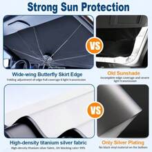 Use This Portable And Foldable Car Windshield Sun Visor To Protect Your Car From The Sun.