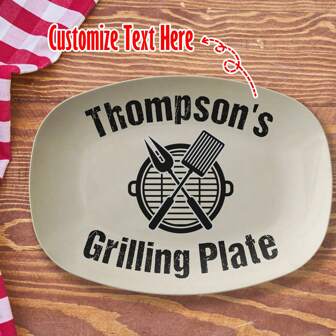 Custom Grilling Platter | Your Family Name Platter | Personalized Name Platter | Custom Kitchen Big Plate | Family Name Big Plate