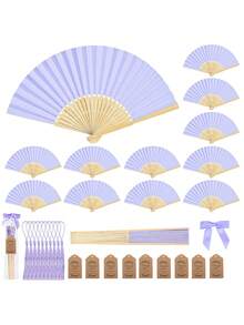 50/25/5 piezas/Set, Abanico plegable de madera rosa con bolsa de regalo y tarjeta de agradecimiento, tarjetas de agradecimiento, abanico plegable de bambú para novia, decoraciones para fiestas solteras, bodas y despedidas de soltera, regalos para damas de honor y decoraciones de boda, regalos de boda perfectos, decoración de boda, muy adecuado para fiestas y eventos, accesorios de verano perfectos, abanico plegable para mujeres