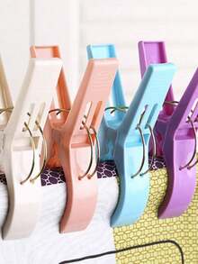 8/16 Pcs/Set Beach Chair Towel Clips, Clothespins, Large Plastic Clothespins For Socks And Clothes, Windproof Clothes Hanger Clips, Beach Towel Clothespins, Clothespins To Keep Your Towel From Blowing, Essential For Beach Vacations