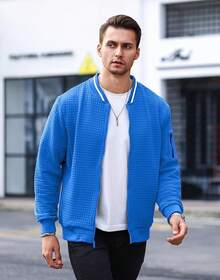 Mens Casual Lightweight CoatChristmas MQ4K - 亮藍色 - 查看 4