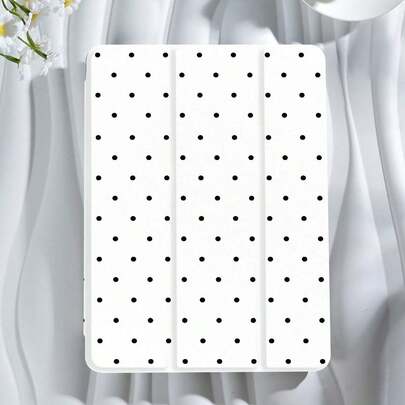 Kingsung 2026 Polka Dot & Minimalist Pattern Tablet Protective Case, Compatible With IPad Air 8 (M4) 2026 (11-Inch), Air 8 (M4) 2026 (11-Inch), 9.7/10.2/10.5/10.9/12.9/Pro 11 (10th Gen), Galaxy Tab S6 Lite 10.4 Inch, Kindle Paperwhite 12th Gen (2024), Kindle 11th Gen (2022), Offers Gentle Shock Protection, Supports Smart Stand/Auto Wake/Sleep Function.