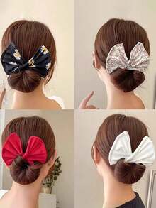 Slouchy Person's Magic Bow Knot Twist Hair Clip, New Adult Bun Hair Accessory, Flower Bud Hair Clip, Hair Styling Tool