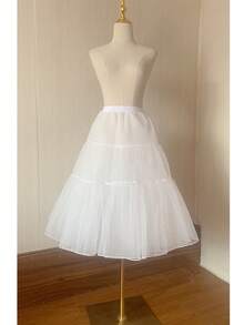 新娘衬裙 80cm/70cm/60cm，双层/四层柔软薄纱裙撑，腰部可调节，蓬蓬裙衬裙，适用于婚纱、洛丽塔角色扮演 - 彩色 - 查看 8