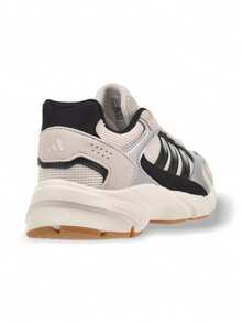 Adidas Giày nữ thường ngày, nhẹ, êm ái, thoáng khí, đế dày, có logo, thân thiện với da, đa năng, phù hợp đi làm hàng ngày, tập gym, đi học, thư giãn, du lịch (Mã sản phẩm JH6699) - Trắng/Bạc/Đen - Xem 4