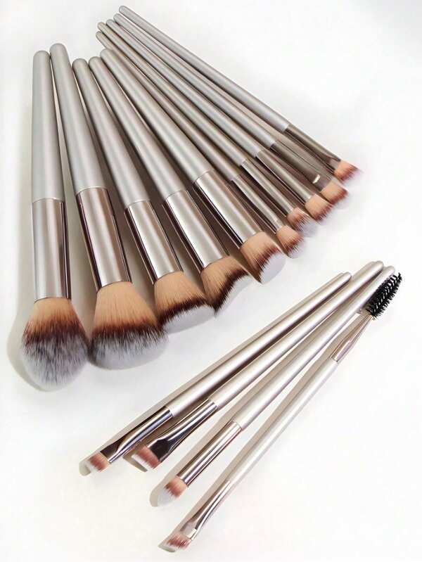 14 pièces Ensemble de pinceaux de maquillage professionnel, pinceaux de maquillage haut de gamme pour le visage et les yeux