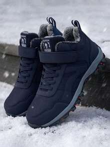 2025 Nuevas botas de nieve de invierno para hombre Diseñador Gancho y bucle Mantener caliente Cordones Botas de senderismo al aire libre para hombres Antideslizante Suela resistente al desgaste Ligero Botas de tobillo llanas Trekking Cómodas zapatillas Regalos de festivales Zapatos de trabajo para hombre Ropa de invierno esencial, por favor elija una talla talla grande grande