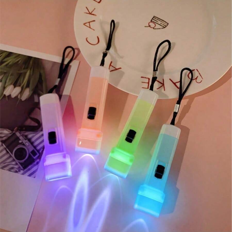 迷你 LED 塑料手电筒,彩色手灯,发光儿童返校礼物 - 彩色 - 查看 1