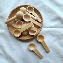 4/8 Pieces Mini Wooden Spoon Long Handle Honey Spoon Jam Spoon Coffee Spoon Dessert Seasoning Salt Spoon Stirring Spoon Spoon - Multicolor - View 4