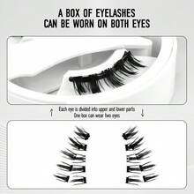 C&Litangel - Magnetic False Eyelashes, Easy To Put On In 3 Seconds, Natural And Light False Eyelashes 3D Magnetic False Eyelashes Set, Reusable, No Glue Required, Waterproof And Natural Effect, Double-Layer Design, Easy To Wear Eye Makeup, 4/8 Pieces Optional, First Choice For Beginners, Suitable For Easter, Travel Parties And Festivals - màu đen - Xem 3