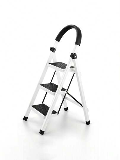 Escalera De Acero Tubular Tipo Tijera Plegable 3 Escalones