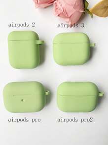 Apple 1pc Daisy Flower Keychain Earphone Cover Compatible With Airpods 4 Pro2 Airpods 3 Airpods2 1 Silicone One-Piece Soft - Green - View 5