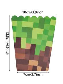 10 cái/20 cái/50 cái Hộp đựng bỏng ngô Pixel Chủ đề Xanh Nâu Túi đựng bỏng ngô Đồ dùng tiệc tùng Trò chơi điện tử Kẹo ăn nhẹ Hộp đựng thực phẩm cho rạp chiếu phim tại nhà Trang trí tiệc sinh nhật hoạt hình - Nhiều màu - Xem 2