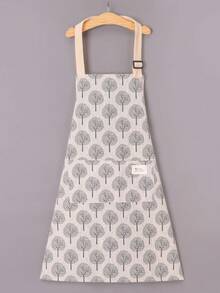 1pc Professional Linen Apron, Suitable For Restaurants, Cafes, Waiters, Home Kitchens, Etc. Universal Protective Apron - For Home And Commercial Kitchens, Fashionable And Elegant Design With Pockets. Exquisite Money Tree Plaid Pattern Showcases Quality Lifestyle. Durable And Sturdy Material. Adjustable Straps To Fit Different Body Types. Suitable For Home Cooking Or Professional Chefs To Showcase Graceful Aesthetics. - Multicolor - View 12