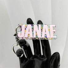 1 Pc Backpack Name Tag, Acrylic Keychain, Personalized Acrylic Name Tag, Name Keychain, Personalized Acrylic Keychain, Custom Name Keychain, Acrylic Keychain, Diaper Bag Tag, Lunch Box Tag, Kids Tag,Durable,Engraved,Stainless,Colorful,Cute,Adorable,Funny,Kawaii,Y2K,Stylish,Unisex,Casual,Custom,Personalized,Unique,Customized,Ideal Gifts For Him,Ideal Gifts For Her,Her,Boyfriend,Girlfriend,Family,Friends - Steel Keychain - View 17