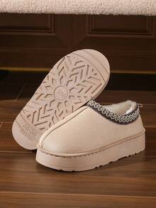 Zimowe bestsellery: wsuwane kapcie z koronką dla kobiet i par, ciepłe śniegowce z antypoślizgową grubą podeszwą, proste, retro ubrania do noszenia na zewnątrz i wewnątrz