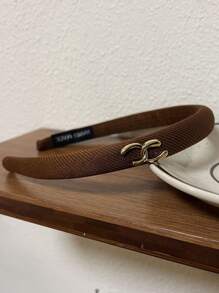 1 buc. Bentiță de păr retro minimalistă cu fluture, stil coreean, etichetă aurie, coroană de burete, de înaltă calitate, versatilă, nouă, la începutul toamnei, elegantă, nețesută, pe tot parcursul anului, bentiță de păr, bentițe de păr cu cerc