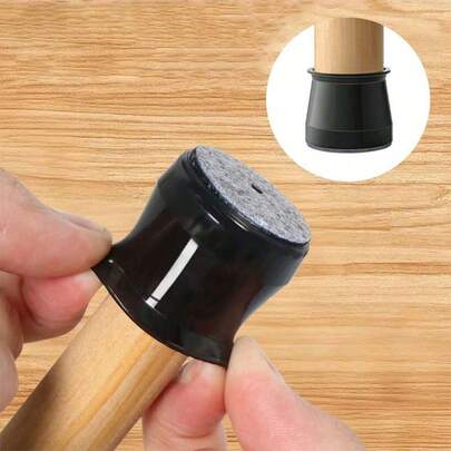 4/8/16/20/32pcs Round Chair Leg Floor Protectors - Against Scratches Chair Covers, Durable Silicone Construction Furniture Pads, Smooth Gliding Furniture Sliders, Soft Grey Felt Pads For Gentle Floor Contact ,Protect The Floor And Table And Chair Legs,Tables And Chairs Suitable For Home And Office Use ﻿ ﻿