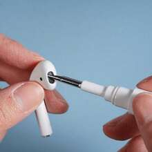 1pc Wireless Earphone Cleaning Kit For AirPods Pro - Durable Brush Pen For Computers & Phones, Effective Dust Removal Tool For Daily Use & Travel, Maintenance Essential. - White - View 5