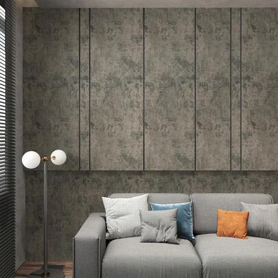 1 Roll Thickened Old Weathered Concrete Modern Retro Self-Adhesive Wallpaper 3D Three-Dimensional PVC Waterproof Anti Fouling Moisture-Proof Peeling And Pasting Contact Paper Suitable For Bedrooms Kitchens Offices Background Walls Living Rooms Modern Aesthetics Home Decoration Various Furniture Renovation Indoor Floor Coverage 15.7inX39.3/118.1/196.8in(Brown) Wall Paper Wall Stickers Room Decor Wall Decor Living Room Decor