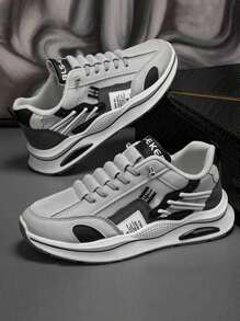 Zapatillas deportivas gruesas y transpirables de alta calidad para hombres, diseño de marca duradero y cómodo para correr al aire libre, zapatos de entrenamiento y fitness adecuados para deportes de ocio, zapatos casuales versátiles para hombres