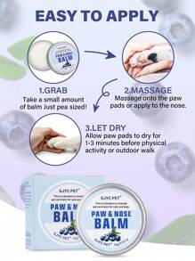 GJYC PET Balsam natural pentru labe pentru câini cu afine - protejează labele de pavajul fierbinte, ceară pentru labele uscate și nas, cremă hidratantă pentru labele crăpate, unt cremă cu parfum de afine pentru pisici și câini, protectoare pentru labe (0,53 oz)