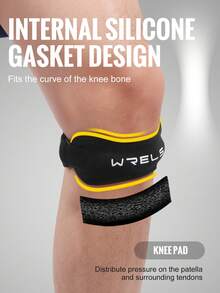 WRELS 1 pieza/2 piezas Soporte de rodilla ajustable para mujeres y hombres con protección rotuliana y agujeros transpirables para baloncesto, correr, levantamiento de pesas