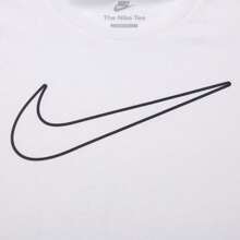 Nike Women's AS W NSW CLUB SS TEE HBR MD Short Sleeve T-Shirt, Knit Crew Neck, THV5003-100 - White - View 4