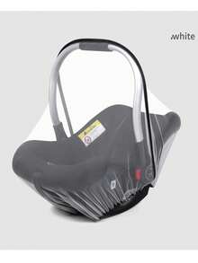 1pc Baby Bassinet Universal Mosquito Net, Breathable Mesh Canopy For Cradle, Stroller, Crib, Convenient Carry Bag, White, All Season - White - View 6