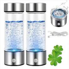 Portable Water Bottle Hydrogen-Rich Cup High-Concentration Health Cup Electrolytic Hydrogen-Rich Water Cup - Bạc - Xem 2