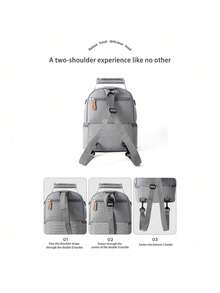 一件代发女款新款灰色时尚双层婴儿奶瓶包保温包适合日常出行双肩单肩手提换尿布包多功能保鲜储奶冰袋 - 灰色 - 查看 10