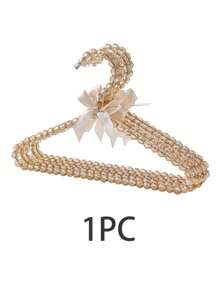 1件/10件蝴蝶结钻石珍珠衣架，高端精致收纳衣架，衣柜展示衣架，钻石珍珠塑料防滑无缝衣架，仙女可爱串珠晾衣架，女士连衣裙衣架 - 彩色 - 查看 14