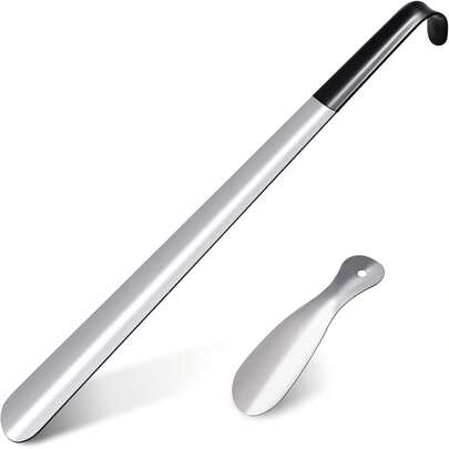BOOMIBOO 2 Pcs Shoe Horn, 16.5 Inch Long Shoe Horn Home Use,.5 Inch Shoe Horn Travelling, Combination.