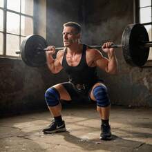 GOGI SPORTS Knee Wraps Premium Quality Crossfit Gym Knee Bandages - 藏蓝色 - 查看 5