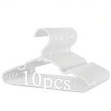 10 件塑料衣架，11 英寸 - 防滑衣架，塑料衣柜衣架，可连接衣架，多功能衣架，耐用坚固的衣架 - 彩色 - 查看 12