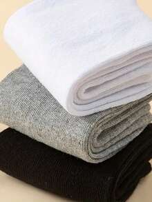 Kit 3 Pares Meia Cano Longo Run Casual Algodão Conforto Moda Unissex - Multicolorido - Visão 5