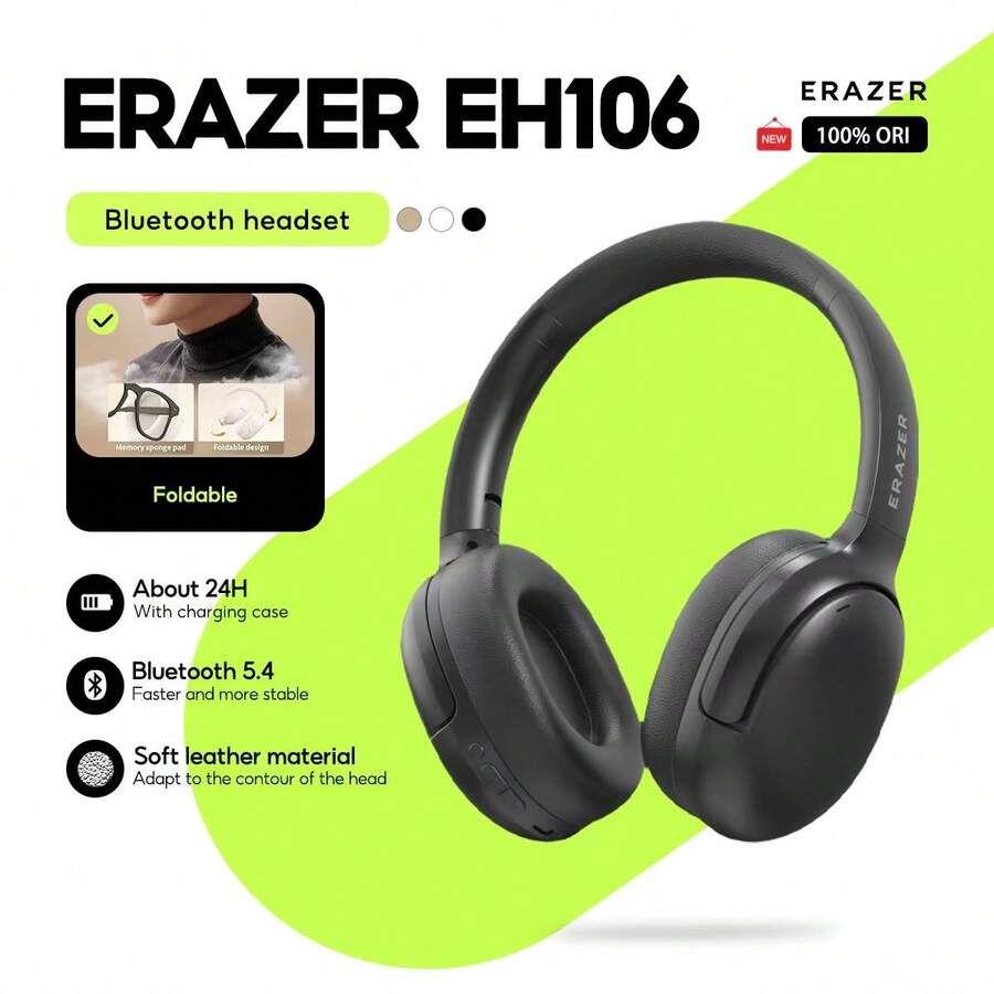 Lenovo Erazer Earbuds EH106 Căști fără fir Bluetooth 5.4 Pliabile Căști portabile Căști Sport Gaming Baterie lungă Durată cu microfon - o marime - Vizualizare 1