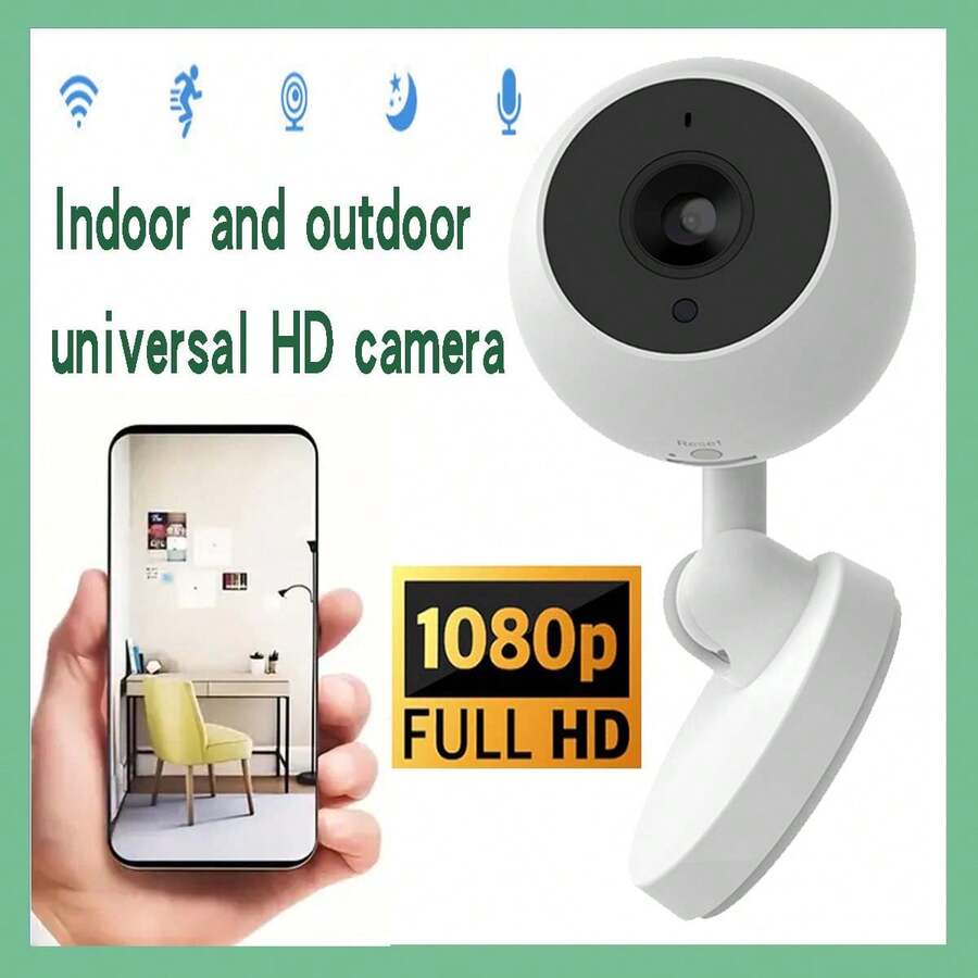 1pc Wireless WiFi Security Camera With Two-Way Audio, Indoor Home Nanny Cam For Baby/Elderly/Pet, With Mobile App, Suitable For Any Occasion - Multicolor - View 1