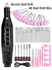 专业电动指甲钻机指甲锉美甲套装低噪音凝胶艺术去除剂修脚工具上釉抛光机抛光研磨机多种电动指甲钻头多功能美甲设备,可达到沙龙品质效果 - 彩色 - 查看 19