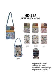 Sweet & Candy Women's Fashion Crossbody Bag, PU Leather, Cute Cartoon Prints, Butterfly, Best Selling, Original Design, Lightweight, Travel, School, Commute, Vintage, College Style, Elegant, Commuter - Bleu (Blue) - View 4