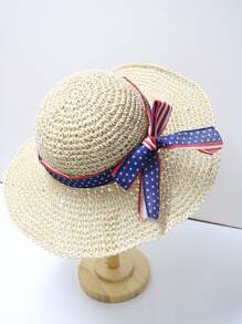 1 件女士手工编织纯色夏季太阳帽，防紫外线镂空草帽，日常旅行沙滩渔夫帽