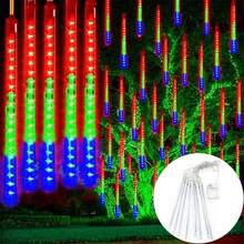 Christmas Meteor Shower Lights For Outdoor, Garden Lights, Snow Meteor Shower Lights LED Decorations For Trees, Yards, Gardens And Parties, Roof Decorations, Weddings, Ramadan, Christmas Tree Decoration Battery Powered (Without Battery) - Battery Box Meteor Shower Light String - View 14