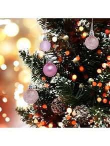 24pcs Pink Christmas Ornament Balls, Matte, Glossy, Frosted Finish, Suitable For Hanging On Christmas Tree, Home Decor, Window Display, Fireplace, Staircase, Wreaths, Centerpieces, Gift Box Accessories - Multicolor - View 9