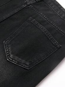 Retro Straight Leg Jeans For Teen Boy, European And American Style - Black - View 6