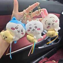 3Pcs-Chi-Ka-Wa Plush Doll Pendant Star Hugging Series Hachiware USAGI Cute Cartoon Keychain Hanging Keychain Plush Doll Accessories - 3 chiếc - Xem 2
