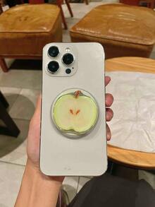 Cute Fruit Pattern Magnetic Phone Stand, Peach, Strawberry, Grape Phone Back Holder, Multi-Function Stand Compatible With IPhone, Android Phone, Gift For Birthday, Family, Friends Push-Pull Phone Grip Phone Holder Phone Accessories - Multicolor - View 12