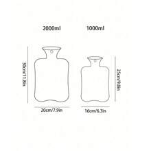 2L/1L Large Classic Hot Water Bottle, Soft Cover - Ideal For Pain Relief, Neck & Shoulder Warmth, Foot Warming, Menstrual Cramps Relief, Hot & Cold Therapy - Great Gift Christmas Gifts, Hand Warmers, Gifts For Men, Stocking Stuffers, Hand Warmers Rechargeable