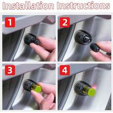 New-  8 PCS Tire Vae Stem Cap Cover, Dustproof Vae Cover  Rubber Ring, Corrosion Ristant Leak-Proof Aluminum Alloy Wheel Vae Covers For Car, Truck, Motorcycle, Bike (Pure Green)