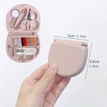 Scandinavian Style Mini Sewing Kit - Portable And Lightweight, With Tools Including Scissors, Needles, And Pins - Perfect For Home, Travel, And Hotel Use - Available In Light Blue Or Pink, Sewing Supplies Accessories