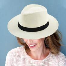 Breathable Fashion Summer Outdoor Men's And Women's Large-Brimmed Bowler Hat Sun Hat Sun Hat Shade Hat Beach Hat, Can Be Used For Beach, Fishing, Traveling, Party, Daily Commuting, Etc. - 乳白色 - 查看 4